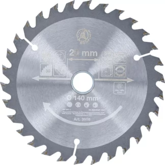 Lame de scie circulaire en métal dur | Ø 140 x 20 x 2,3 mm | 30 dents