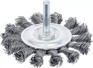 Brosse plate | arbre d'entraînement 6 mm | tressée | Ø 75 mm