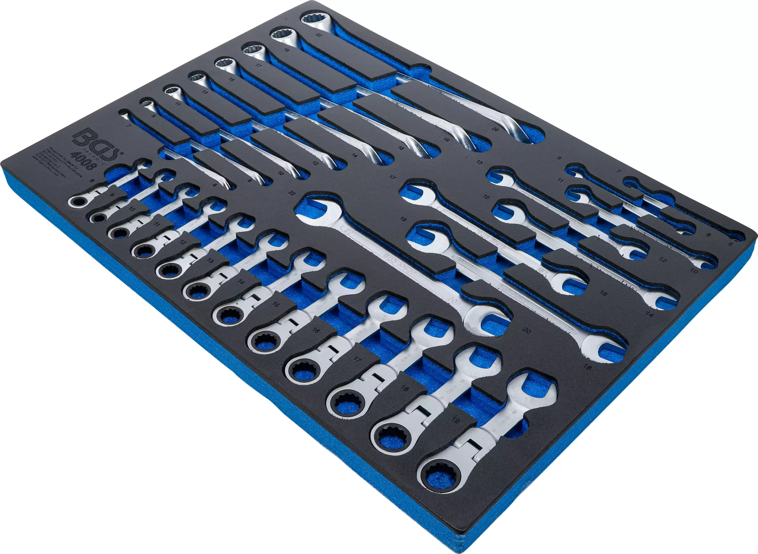 Insert de servante d'atelier 3/3 : Clés mixtes, clés polygonale double, clés mixtes à cliquet | pliable | 28 pièces – Image 2