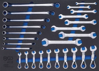 Insert de servante d'atelier 3/3 : Clés mixtes, clés polygonale double, clés mixtes à cliquet | 26 pièces