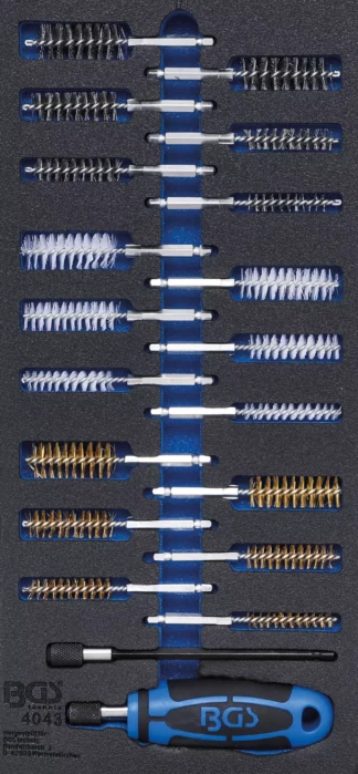 Insert de servante d'atelier 1/3 : Assortiment de brosses | 20 pièces