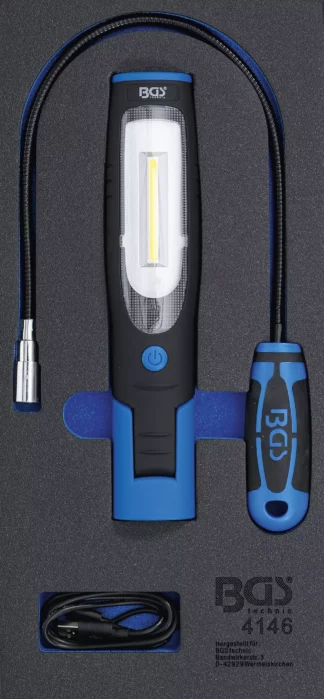 Insert de servante d'atelier 1/3 : Lampe à main et lampe magnétique | 3 pièces