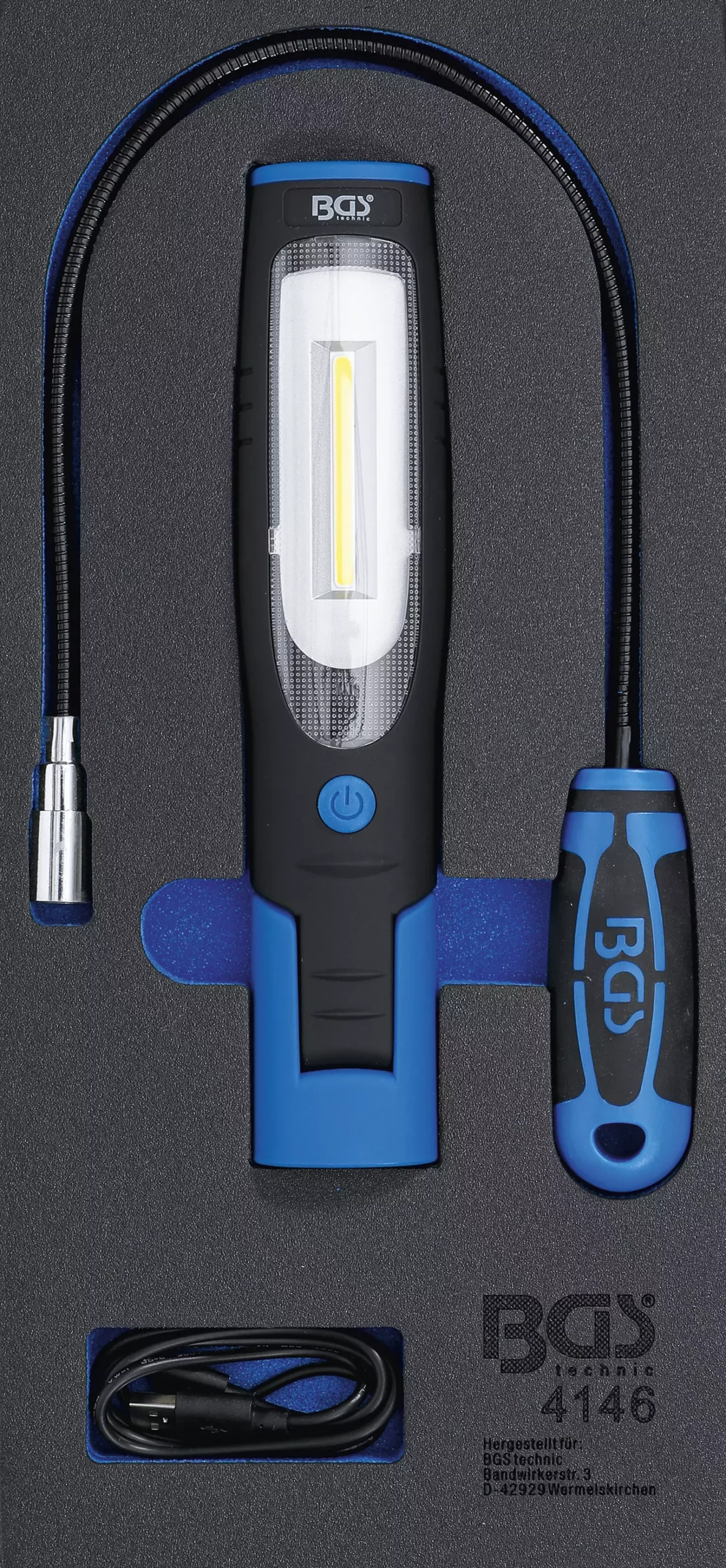 Insert de servante d'atelier 1/3 : Lampe à main et lampe magnétique | 3 pièces