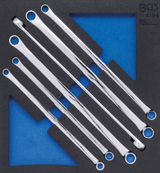 Insert de servante d’atelier 2/3: Jeu de clés polygonales doubles | extra longues | 10 x 11 - 22 x 24 mm | 6 pièces