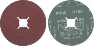 Jeu de disques abrasifs à fibres | grain 100 | oxyde d’aluminium | 10 pièces