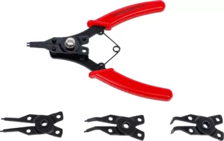 Pince à circlips à têtes échangeables | 160 mm | 5 pièces