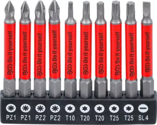 Jeu d’embouts antidérapants | magnétiques | 70 mm | 10 pièces