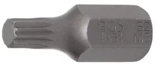 Embout | Longueur 30 mm | 10 mm (3/8") | denture multiple intérieure (pour XZN) M6