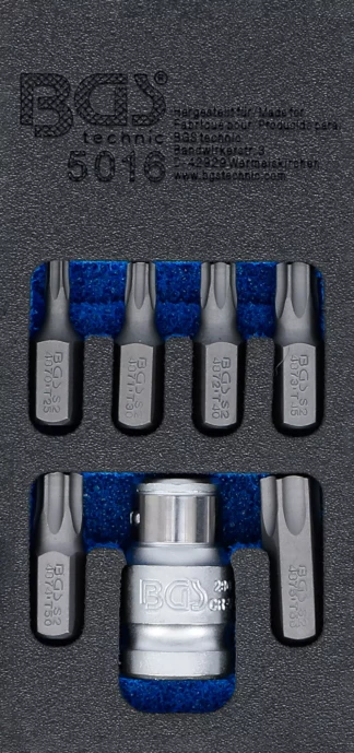 Jeu d’embouts de tournevis | 10 mm (3/8") | profil T (pour Torx) | 7 pièces