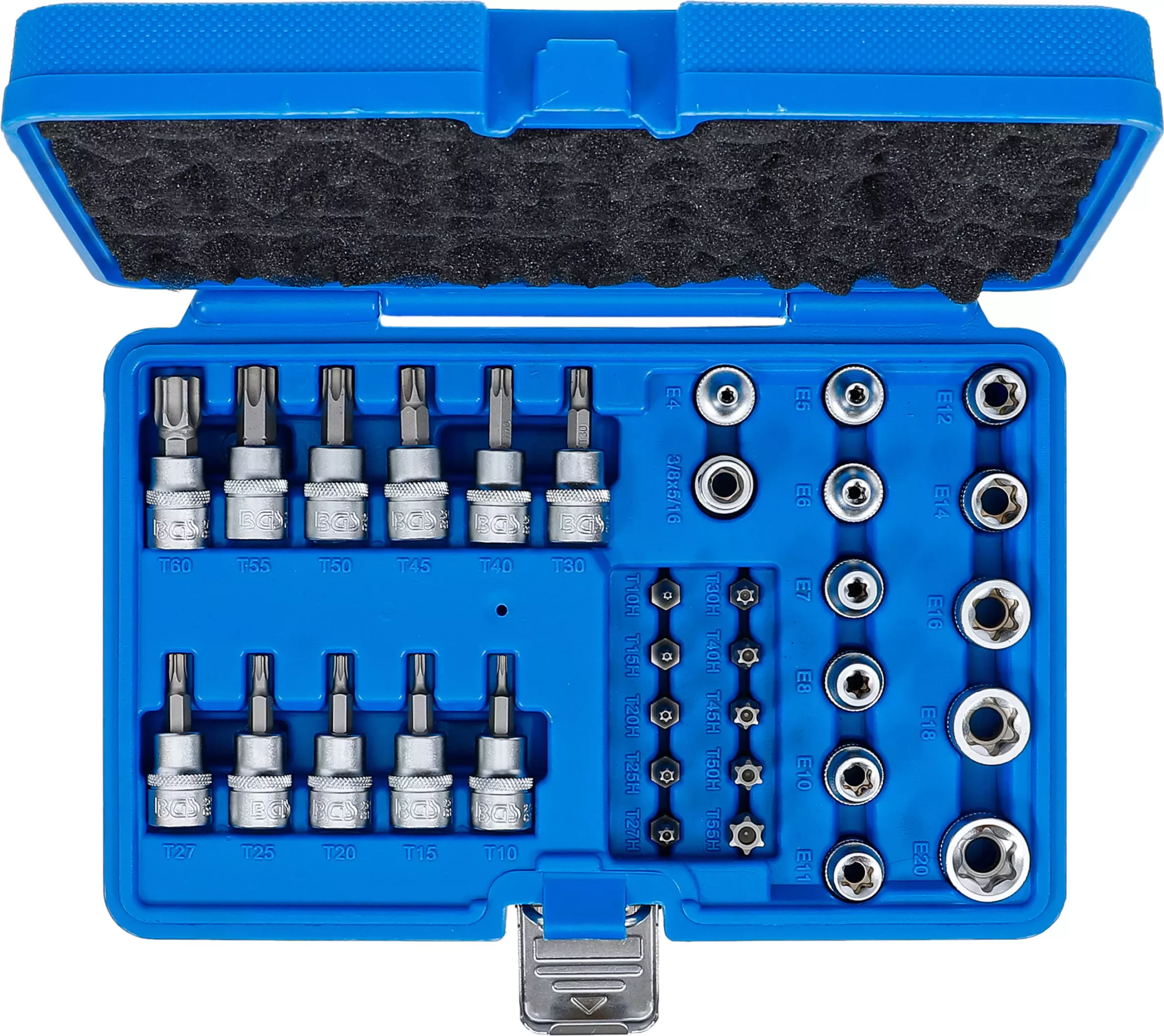 Jeu d'embouts et de clés à douille | 10 mm (3/8") | profil E / profil T (pour Torx) | 34 pièces – Image 4