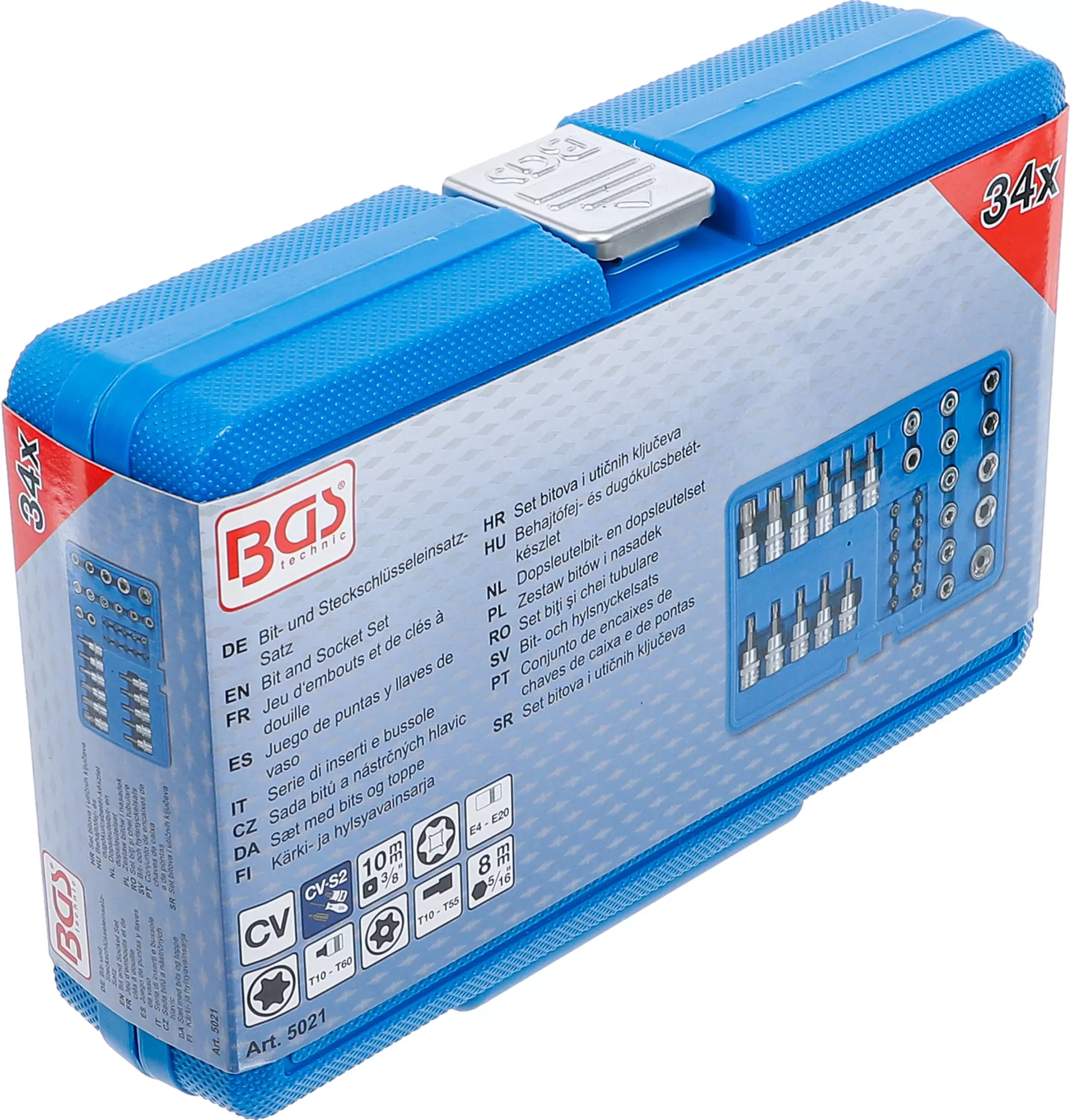 Jeu d'embouts et de clés à douille | 10 mm (3/8") | profil E / profil T (pour Torx) | 34 pièces – Image 6