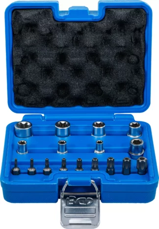 Jeu d'embouts et de clés à douille | profil E / profil T (pour Torx) | 17 pièces