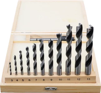 Jeu de mèches à bois + trépans de forage | 14 pièces