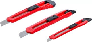 Jeu de cutters à lames | largeur de lame 9 / 18 mm | 3 pièces