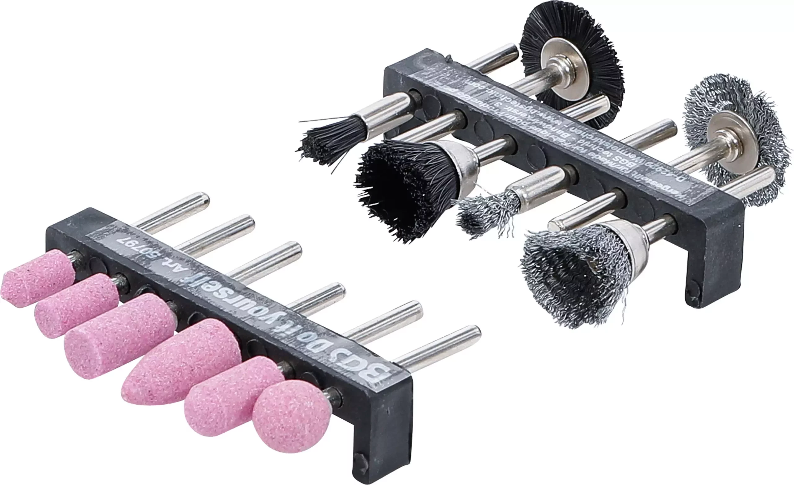 Jeu de brosses à fil d’acier / matière plastique pour meuleuse | 12 pièces – Image 3