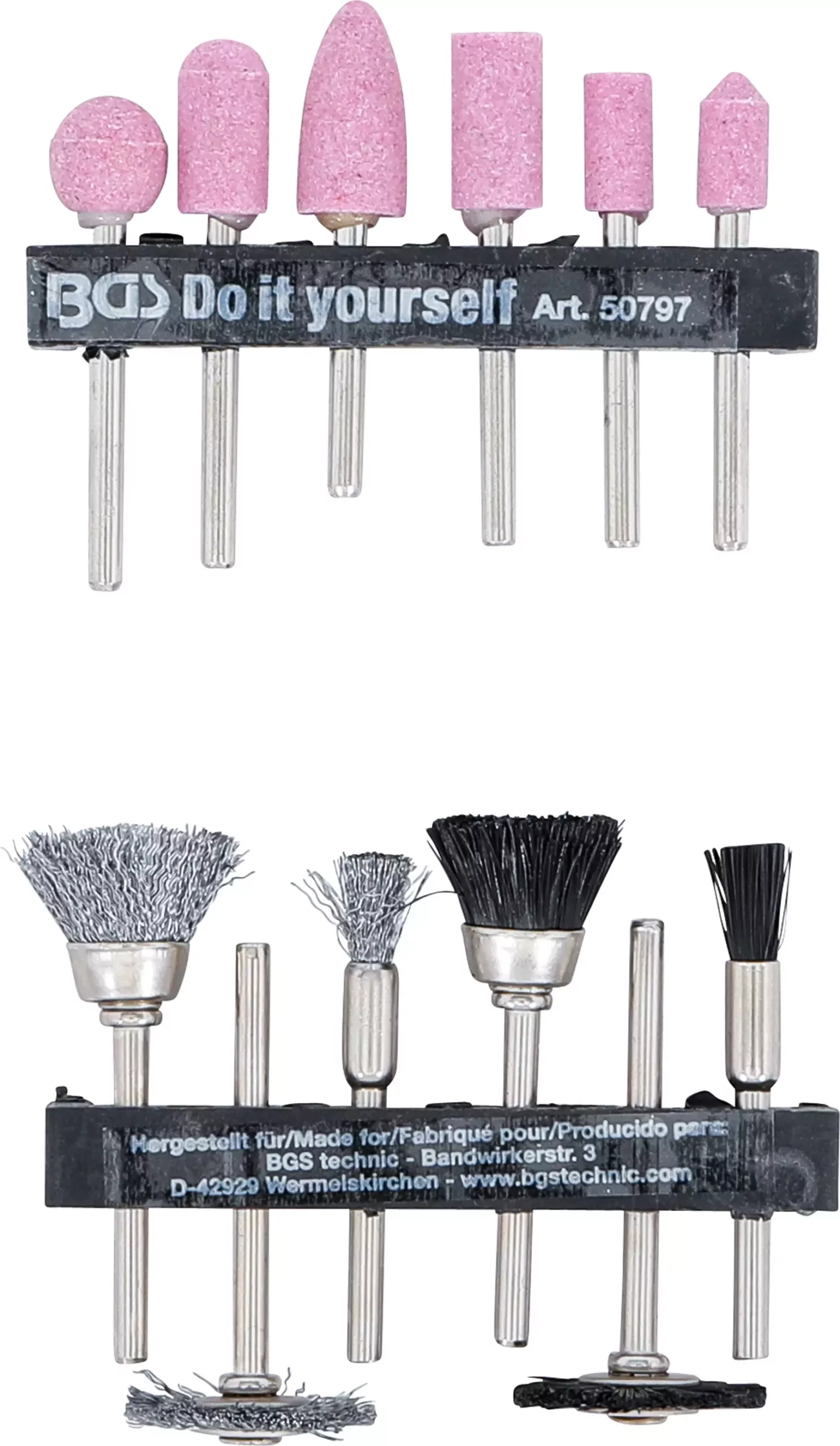 Jeu de brosses à fil d’acier / matière plastique pour meuleuse | 12 pièces – Image 4
