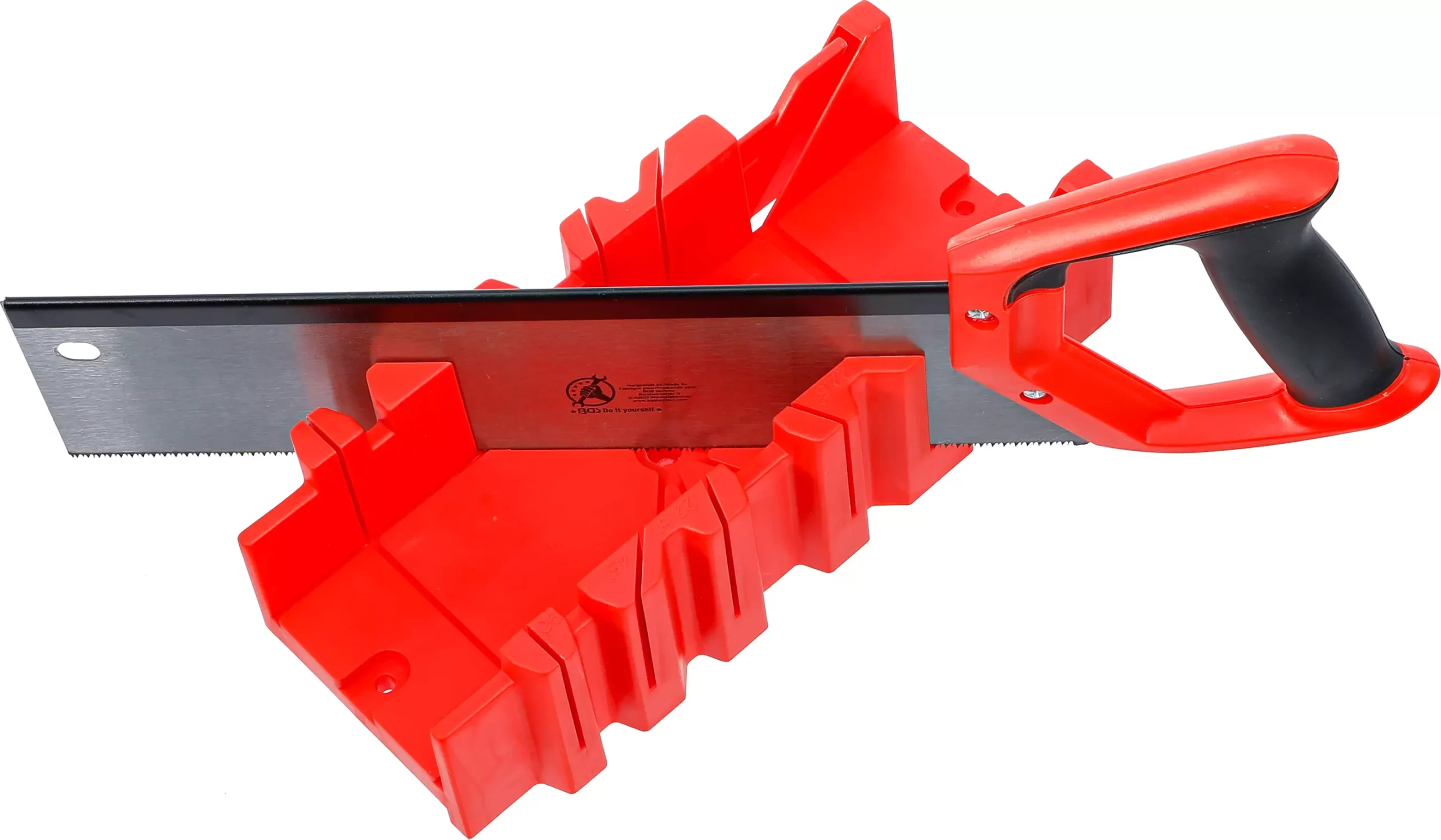 Boîte à onglets matière plastique | 300 x 130 x 80 mm | avec scie à dos