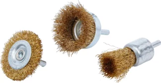 Jeu de brosses à fil d’acier | Ø 25 - 50 mm | 3 pièces