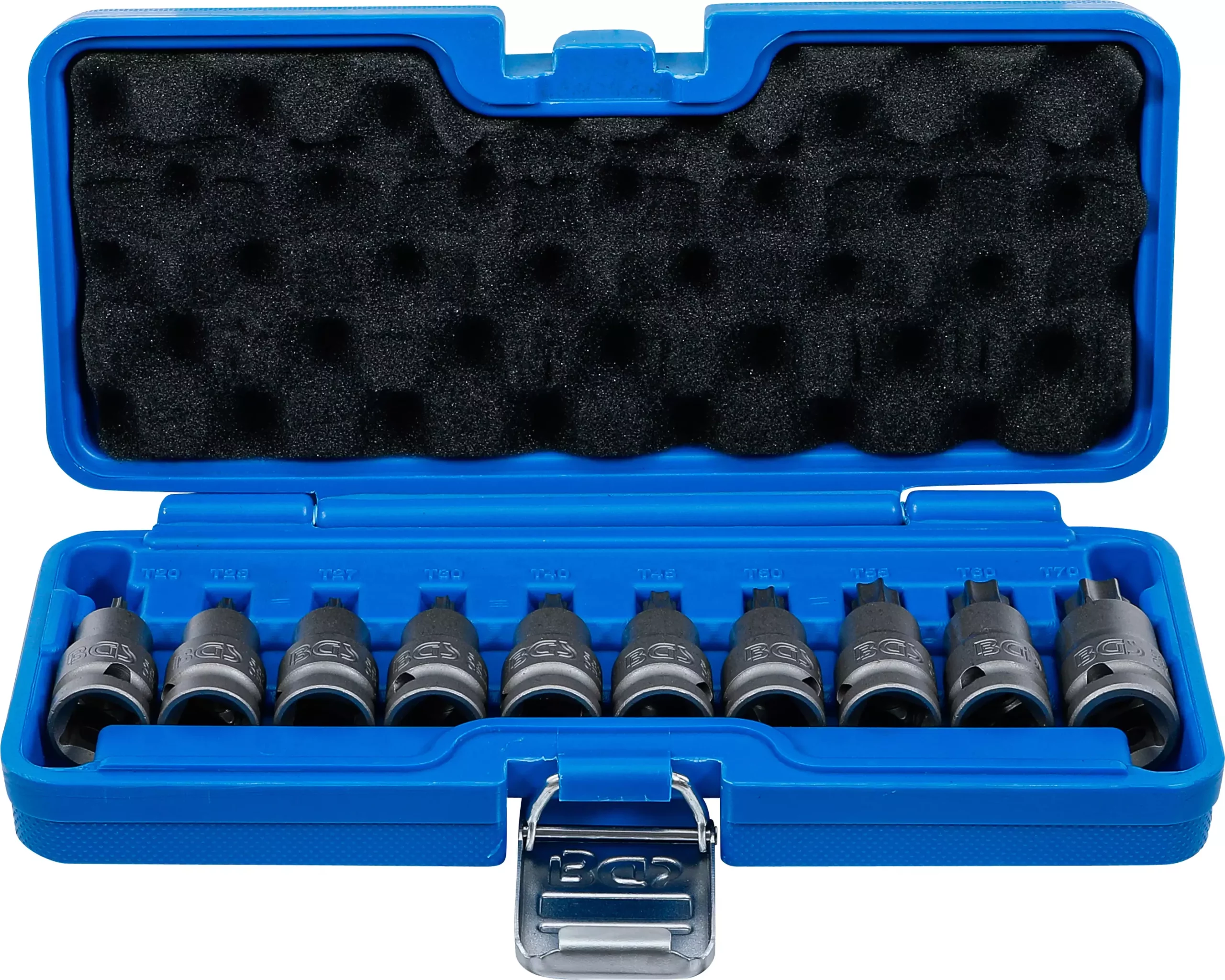 Jeu de douilles à embouts à choc | 12,5 mm (1/2") | Profil T (pour Torx) T20 - T70 | 10 pièces