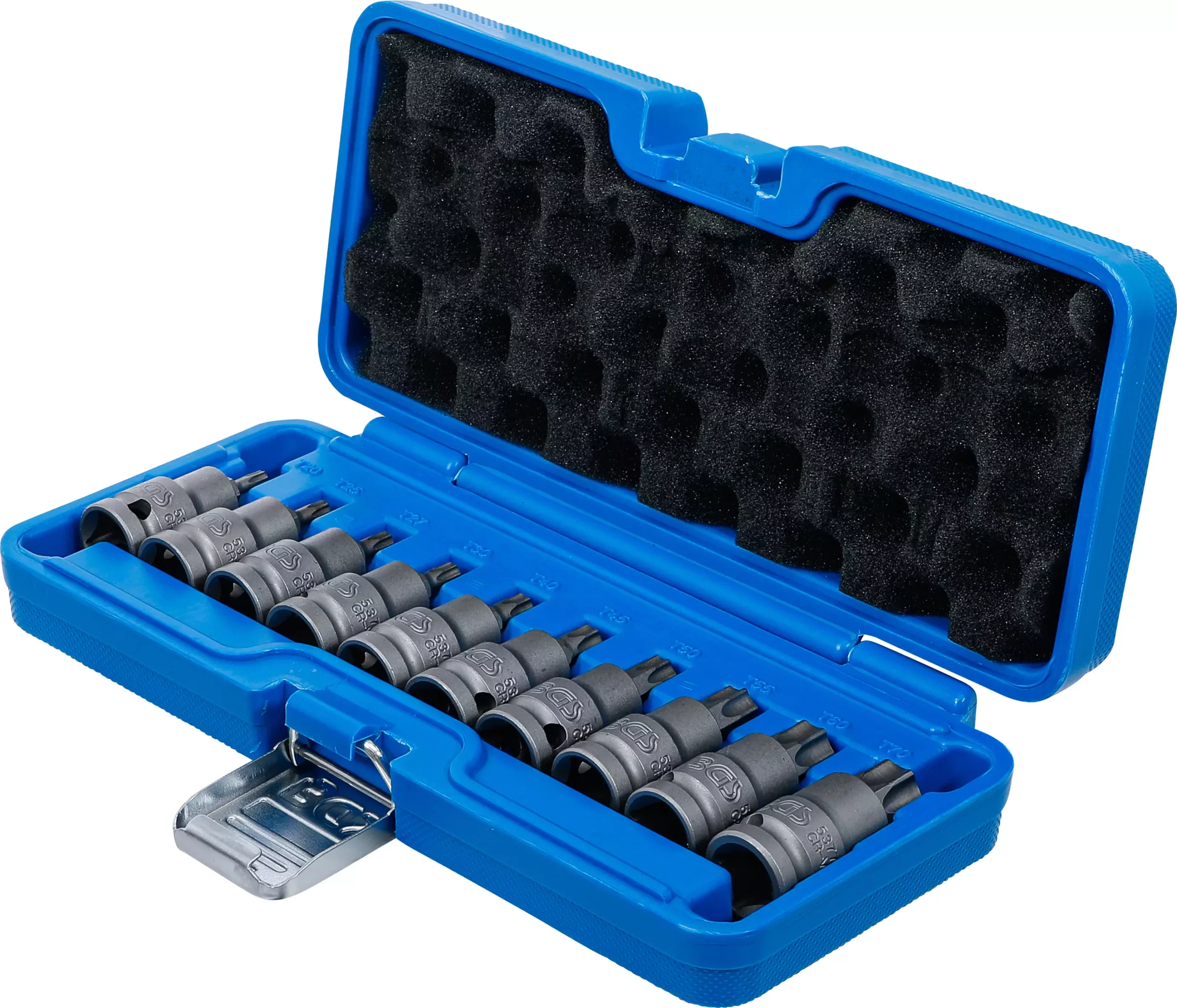 Jeu de douilles à embouts à choc | 12,5 mm (1/2") | Profil T (pour Torx) T20 - T70 | 10 pièces – Image 3
