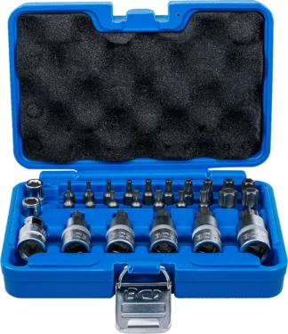 Jeu d’embouts et de douilles à embouts | 12,5 mm (1/2") | profil T (pour Torx) | 27 pièces