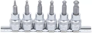 Jeu de douilles à embouts | 10 mm (3/8") | six pans intérieurs avec tête sphérique 3 - 8 mm | 6 pièces