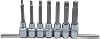 Jeu de douilles à embouts | 12,5 mm (1/2") | Denture multiple intérieure (pour XZN) M5 - M14 | 7 pièces
