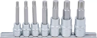 Jeu de douilles à embouts | 10 mm (3/8") / 12,5 mm (1/2") | Profil cannelé (pour Ribe) M6 - M14 | 7 pièces