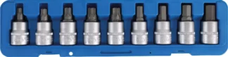 Jeu de douilles à embouts | 20 mm (3/4") | six pans intérieurs profil T (pour Torx) | 9 pièces