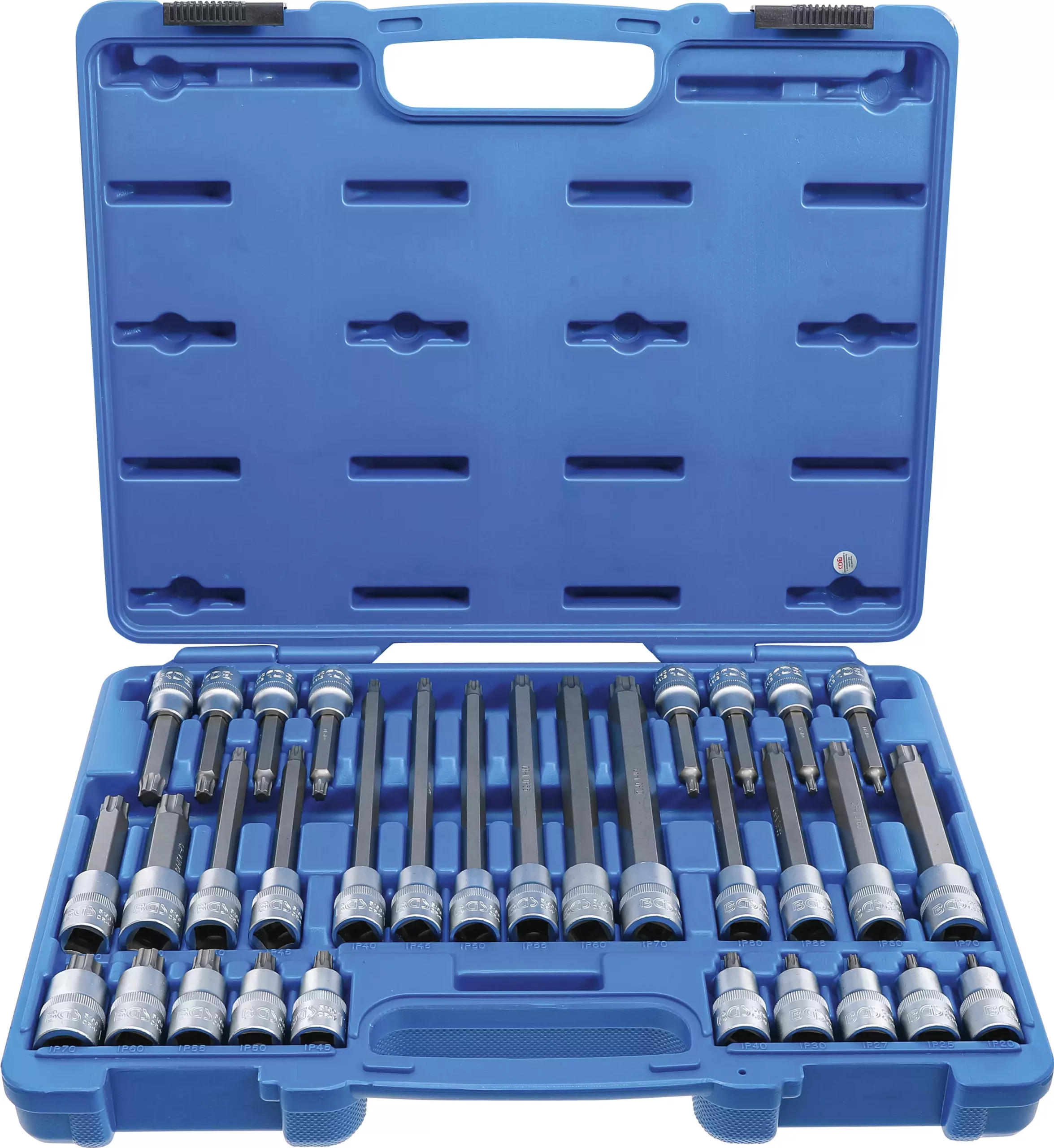 Jeu de douilles à embouts | 12,5 mm (1/2") | Profil TP (pour Torx Plus) TP20 - TP70 | 32 pièces