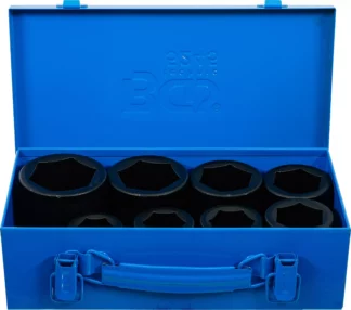 Jeu de douilles à choc, six pans | 25 mm (1") | 27 - 50 mm | 8 pièces