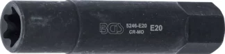 Douille de clé à douilles, profil E, extra longue | 22 mm | E20