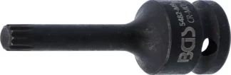 Douille à embouts à choc | longueur 75 mm | 12,5 mm (1/2") | denture multiple intérieure (pour XZN) M9