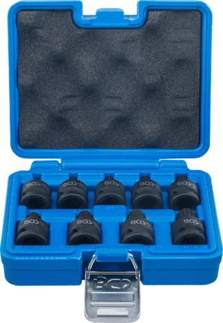 Douille à embouts à choc | 12,5 mm (1/2") | denture multiple intérieure (pour XZN) M4 - M16 | 9 pièces