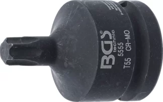 Douille à embouts de puissance | longueur 60 mm | 20 mm (3/4") | Profil T (pour Torx) T55