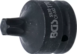Douille à embouts de puissance | longueur 60 mm | 20 mm (3/4") | Profil T (pour Torx) T70