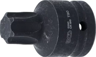Douille à embouts de puissance | longueur 60 mm | 20 mm (3/4") | Profil T (pour Torx) T90