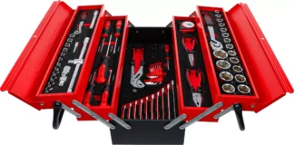 Caisse à outils métallique avec assortiment d’outils | 86 pièces