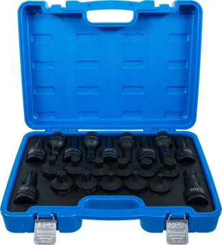 Jeu de douilles à embouts à choc | 20 mm (3/4") | six pans femelle, Profil T (pour Torx) | 22 pièces