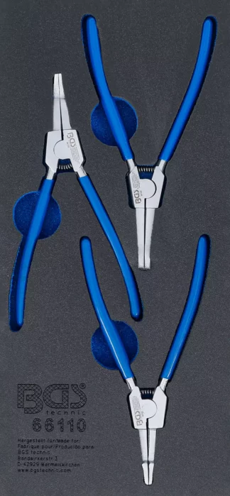 Insert de servante d'atelier 1/3 : Jeu de pinces à soufflet de cardan | 3 pièces.