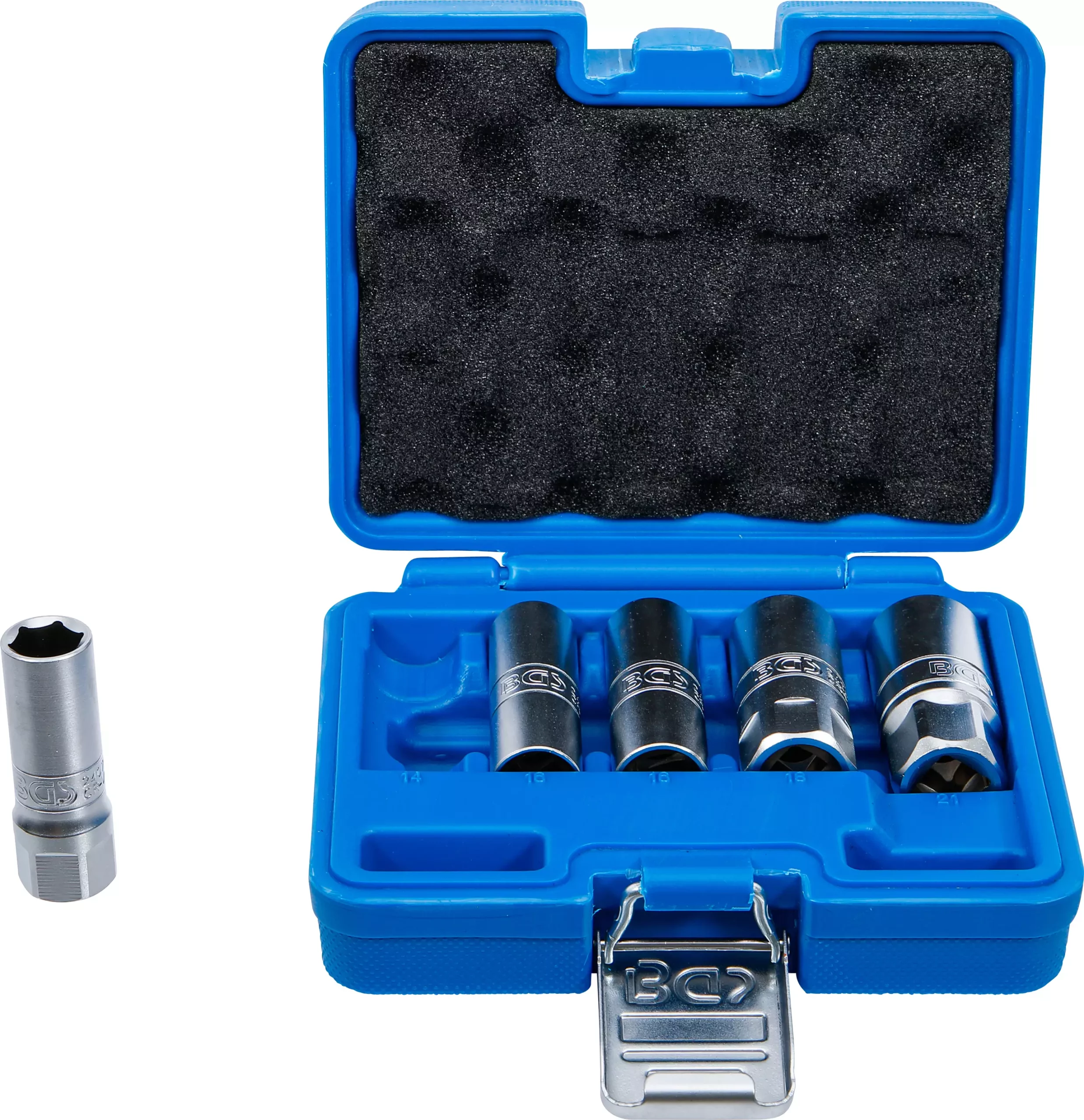 Jeu de douilles pour bougies d’allumage à six pans | empreinte carré femelle | 12,5 mm (1/2") | 14 - 21 mm | 5 pièces