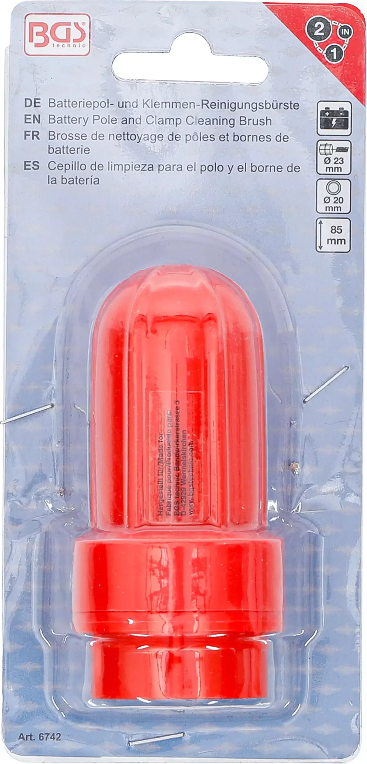 Brosse de nettoyage de pôles et bornes de batterie | 85 mm – Image 5