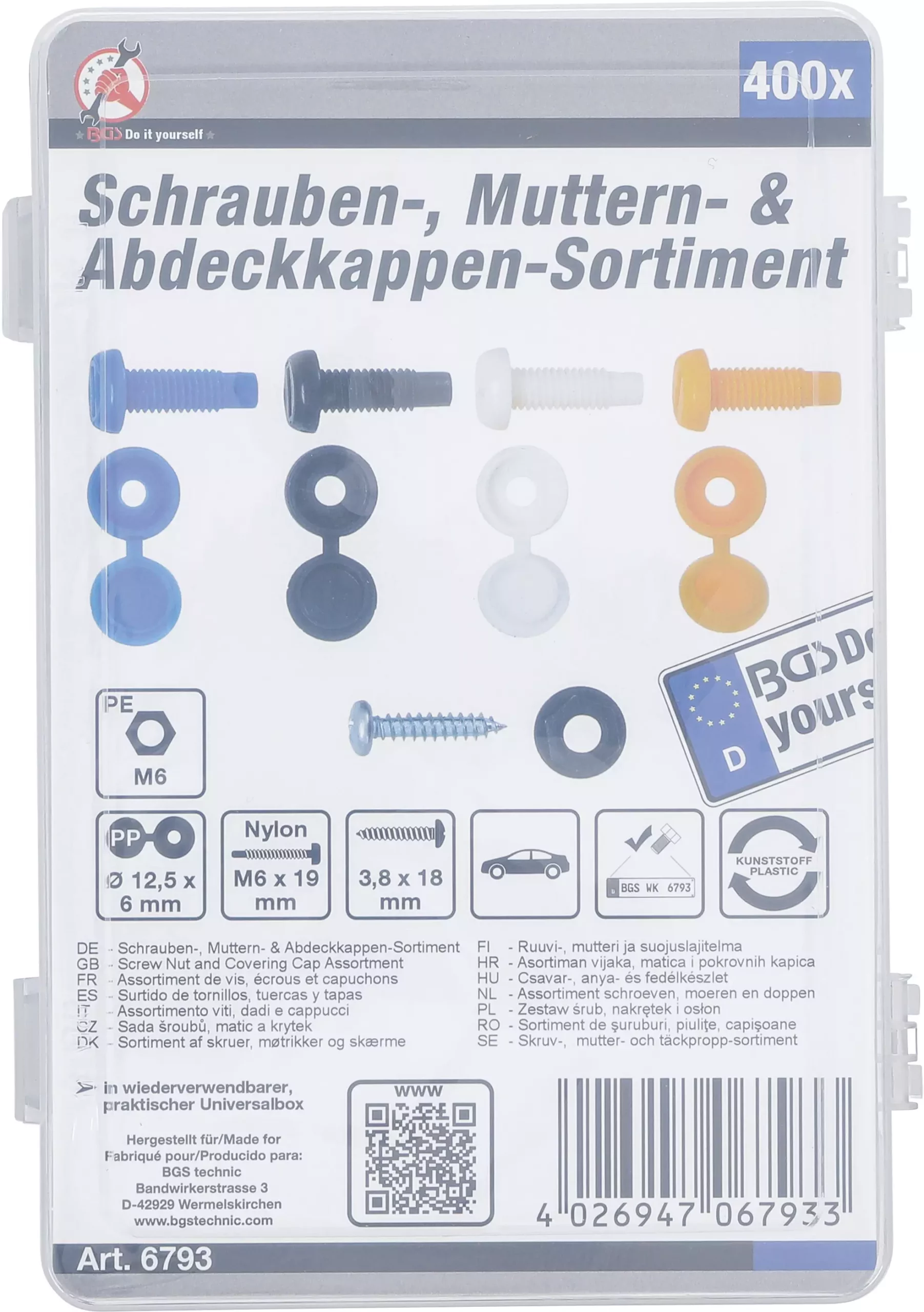 Assortiment de vis, écrous et capuchons | 400 pièces – Image 3
