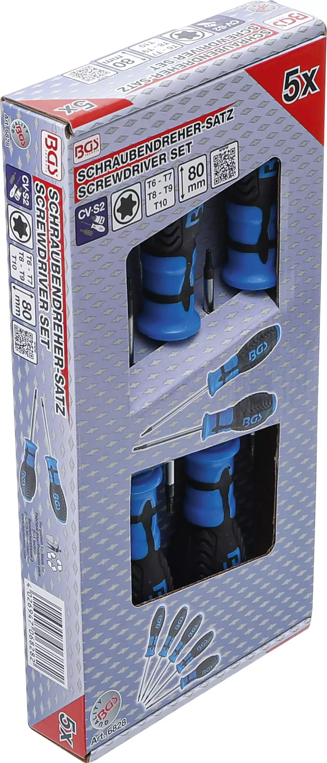 Jeu de tournevis | Profil T (pour Torx) T6 - T10 | 5 pièces – Image 3