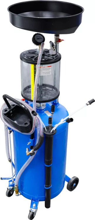 Vidangeur pneumatique d’huile avec récupérateur d’huile usée | 80 l