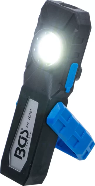 Lampe d’atelier COB-LED avec aimant et crochet | repliable