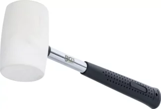 Maillet caoutchouc | manche métallique | tête blanche | Ø 48 mm | 250 g