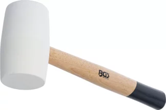 Maillet caoutchouc | manche Hickory | tête blanche | Ø 64 mm | 750 g