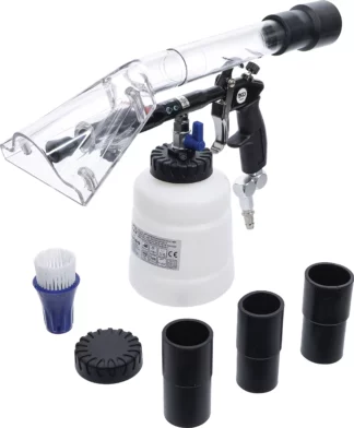 Pistolet pneumatique de nettoyage avec brosse et accessoire d’aspiration | 7 pièces
