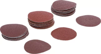 Jeu de feuilles abrasives pour ponçeuse excentrée | Ø 50 mm | Cal. 60 - 80 - 120 | 30 pièces